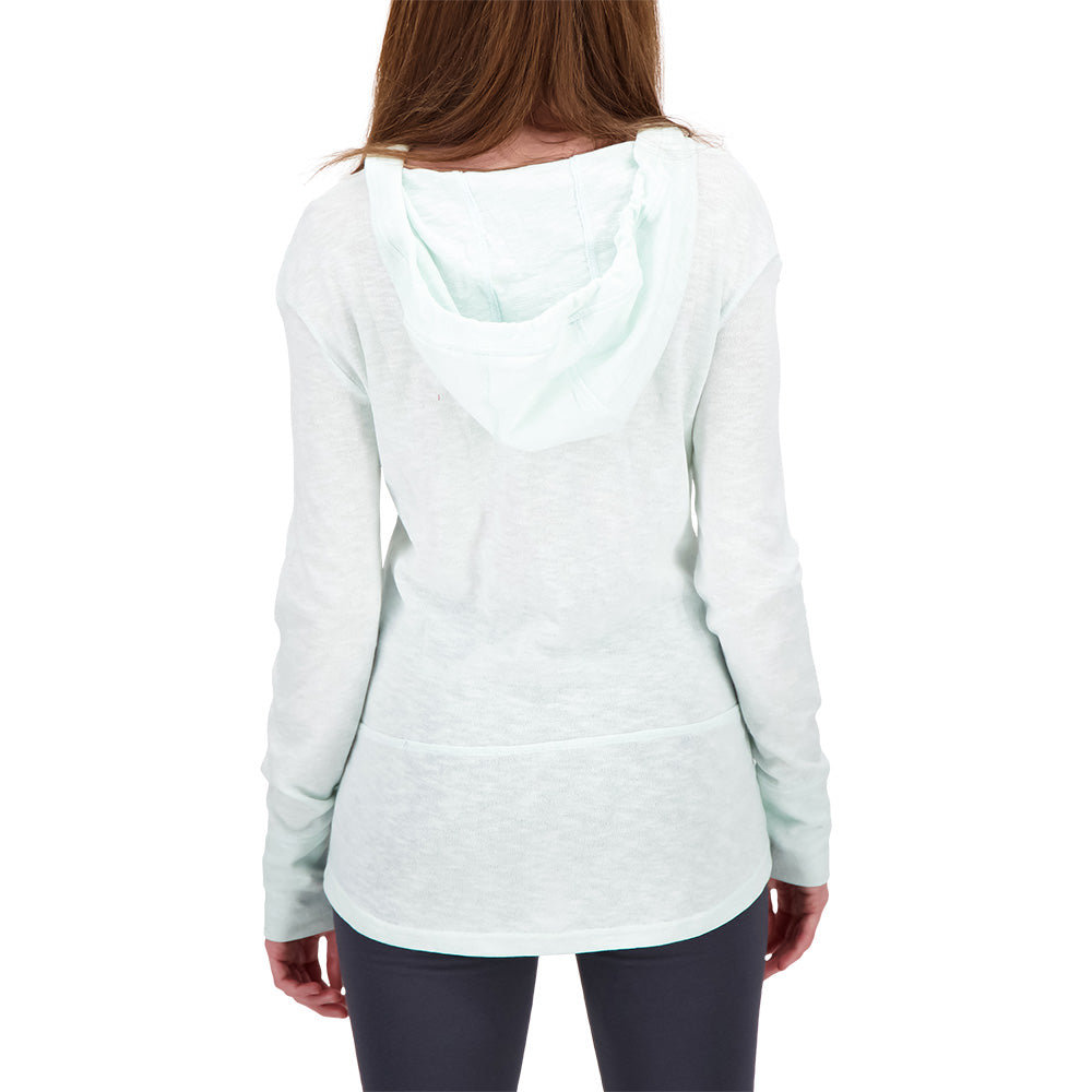 RIPZONE WOMEN'S HAIDA HOODED LONG SLEEVE SOOTHING SEA