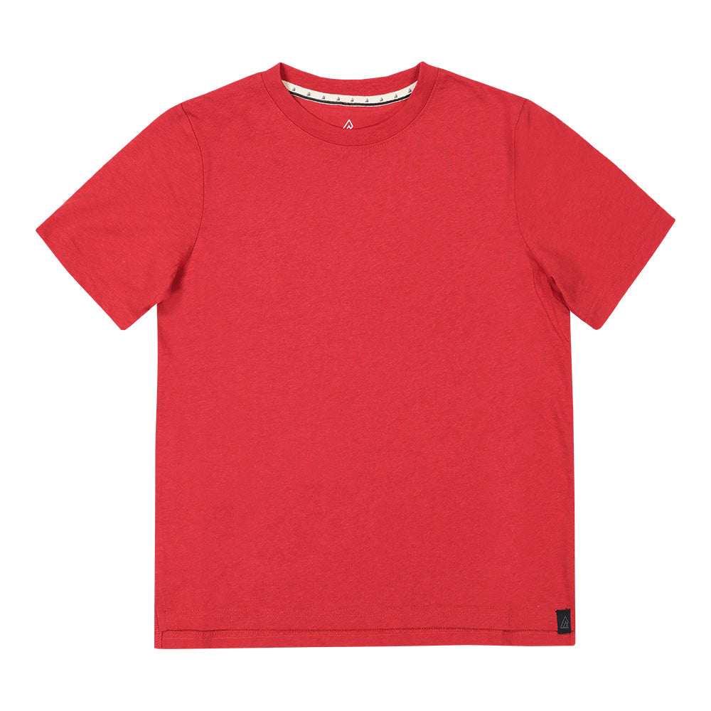 RIPZONE BOY'S TARO SOLID TEE BARBADOES CHERRY