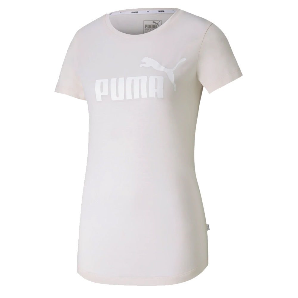 Puma Womens Essential Logo Heather Tee Rosewater National Sports