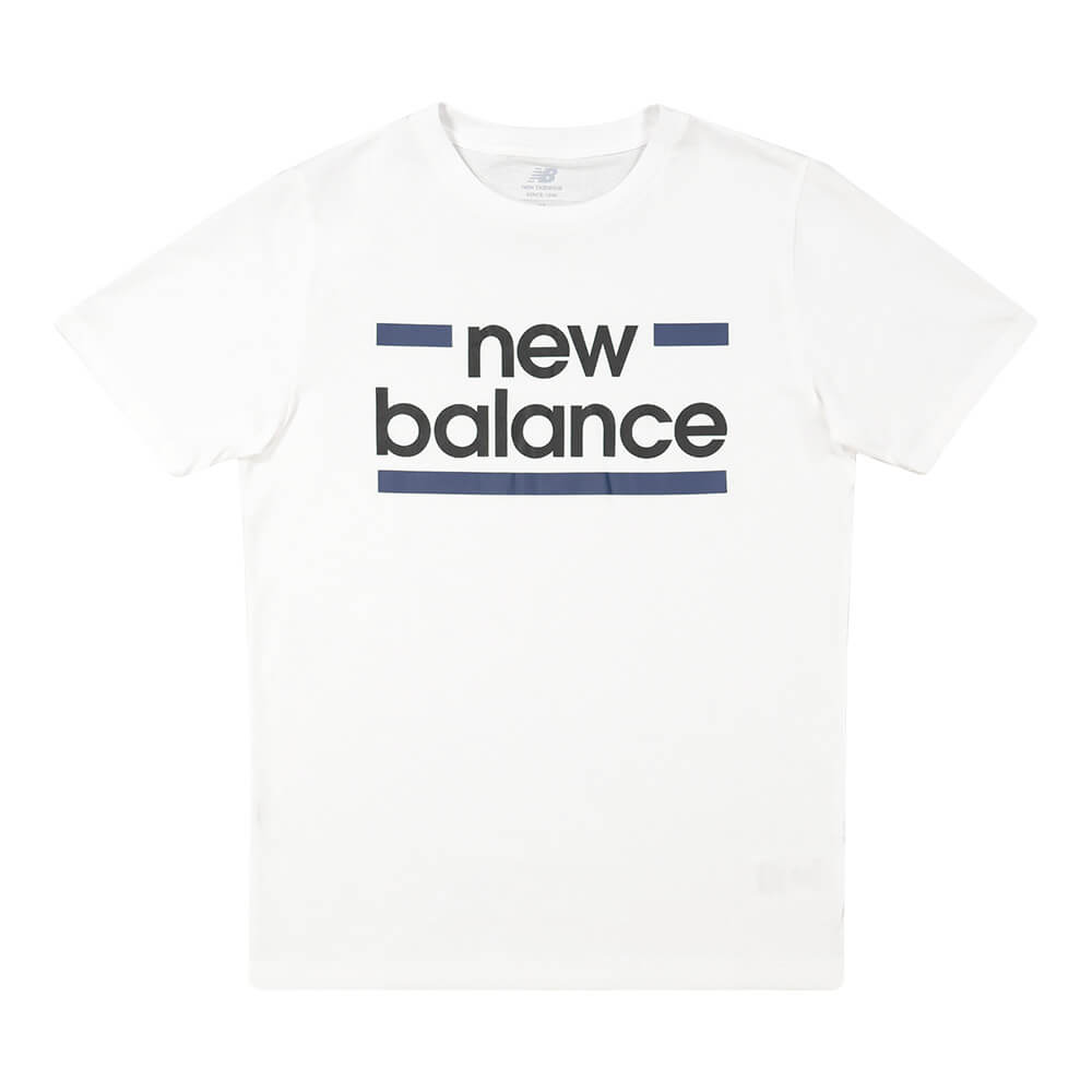 NEW BALANCE MEN'S CLASSIC POCKET SHORT SLEEVE TOP WHITE