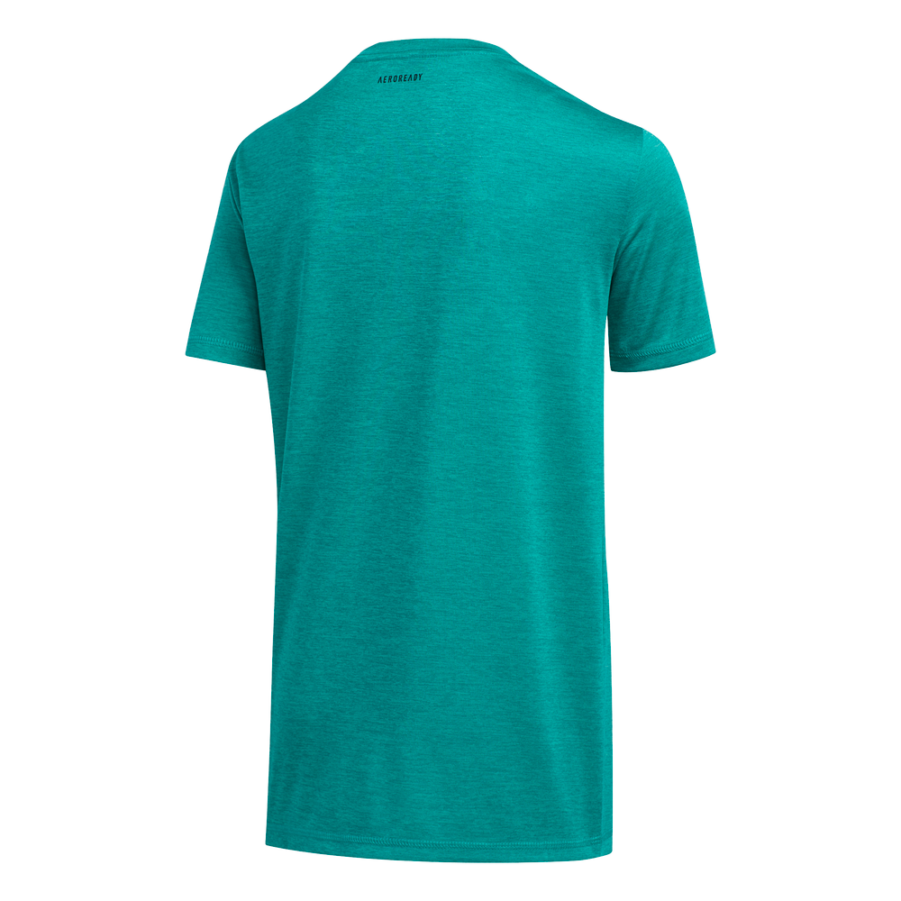 ADIDAS BOY'S PIXEL POLY TEE GLORY GREEN