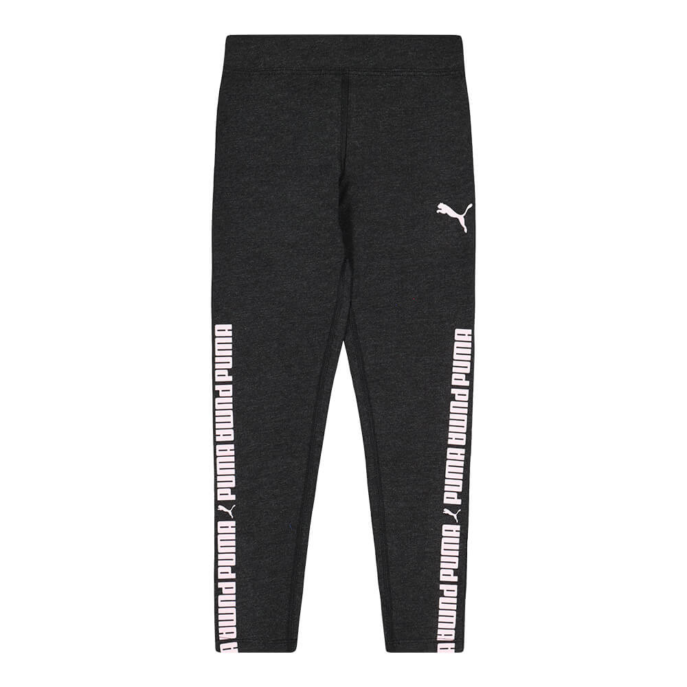 PUMA GIRL'S NO.1 LOGO PACK LEGGINGS BLACK/ CRYSTAL ROSE