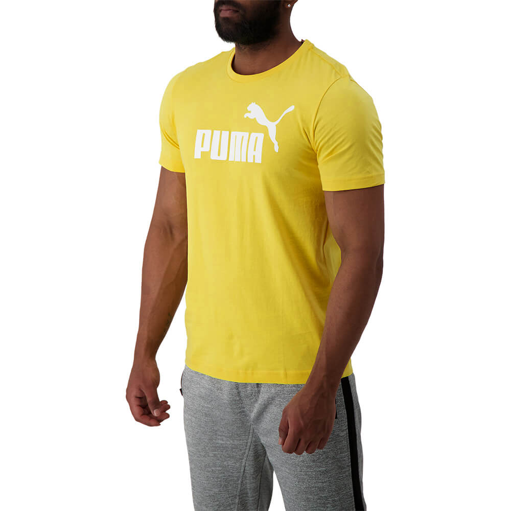 PUMA MEN'S ESSENTIAL LOGO SHORT SLEEVE TOP MEADOWLARK