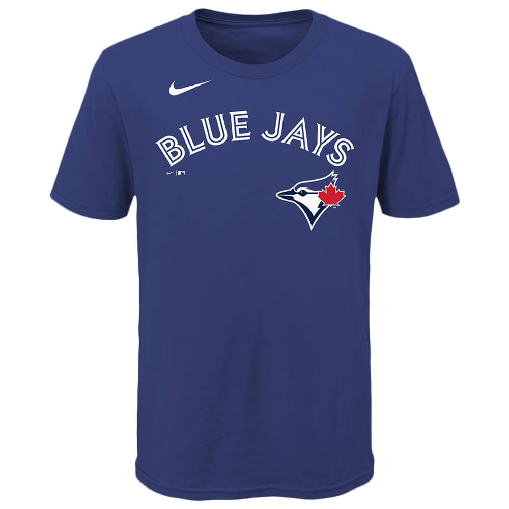 NIKE YOUTH TORONTO BLUE JAYS BICHETTE NAME AND NUMBER SHORT SLEEVE TOP BLUE