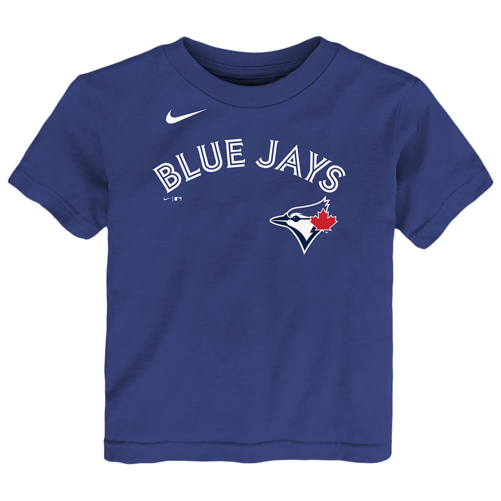 NIKE 2T-4T TORONTO BLUE  JAYS BICHETTE NAME AND NUMBER SHORT SLEEVE TOP BLUE