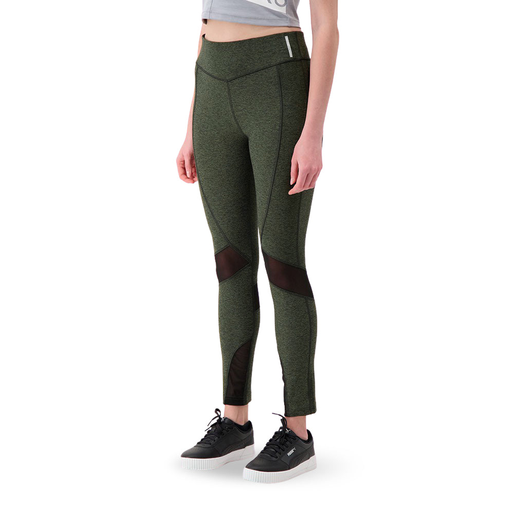 ELLE SPORTSWEAR WOMEN'S MESH KNEE LEGGING MOSS MIX