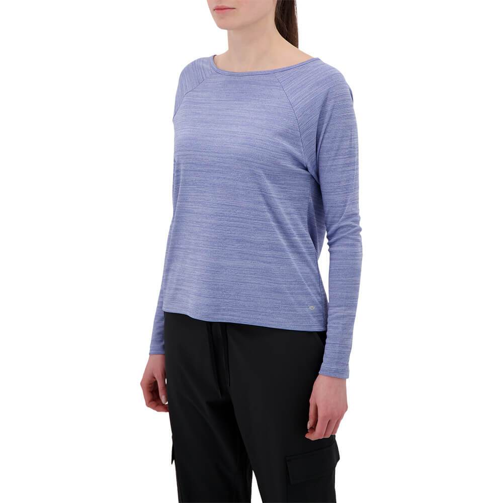 ELLE SPORTSWEAR WOMEN'S OPEN BACK LONG SLEEVE TOP LILAC