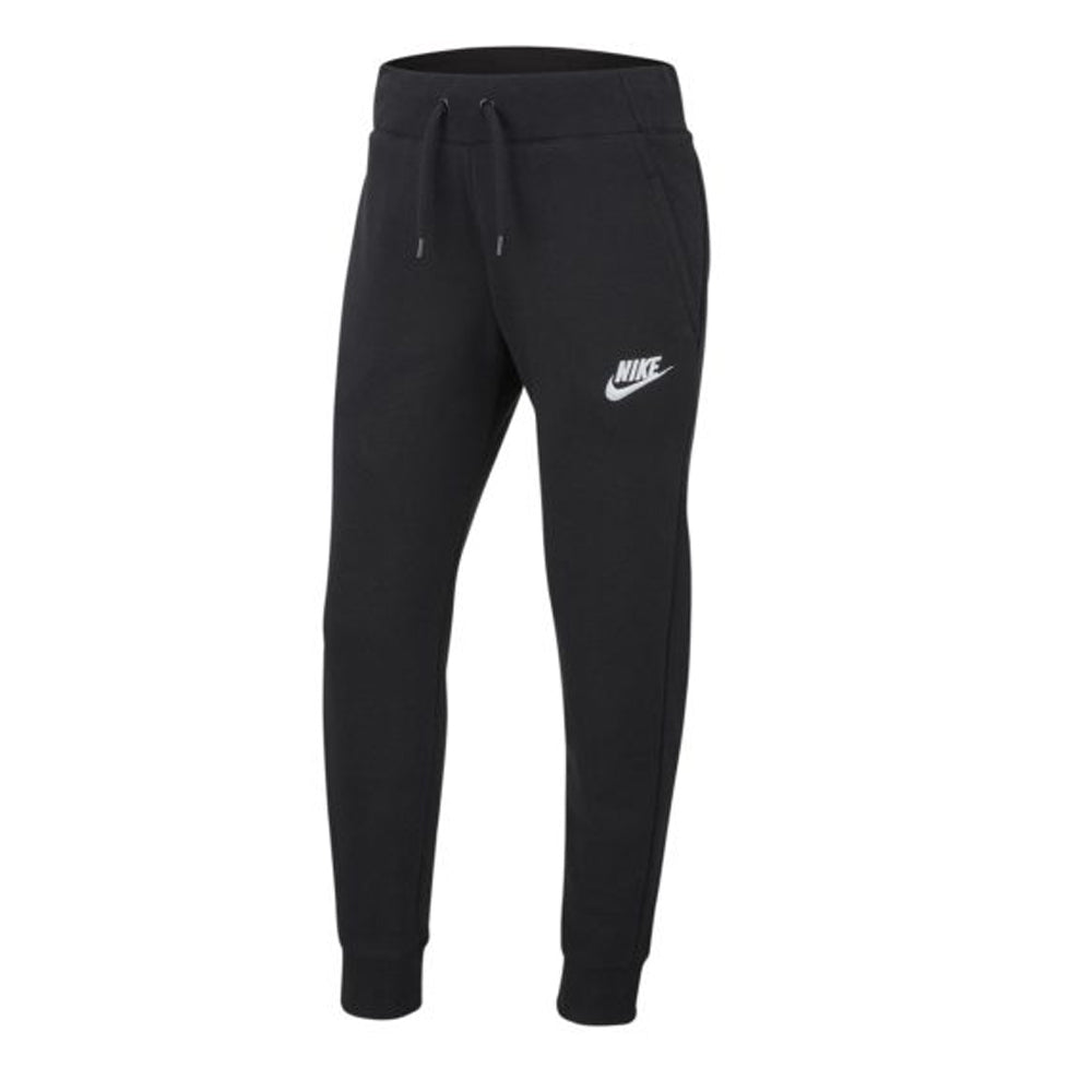 NIKE GIRL'S NSW FLEECE PANT BLACK/WHITE