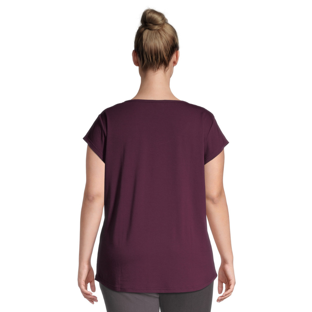 DIADORA WOMEN'S ESSENTIAL TEE POTENT PURPLE PLUS SIZES XXL-1X