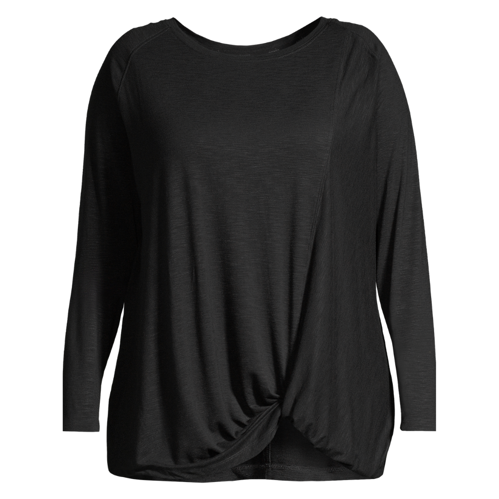 DIADORA WOMEN'S FREE FLOW LONG SLEEVE BLACK PLUS SIZES XXL-1X