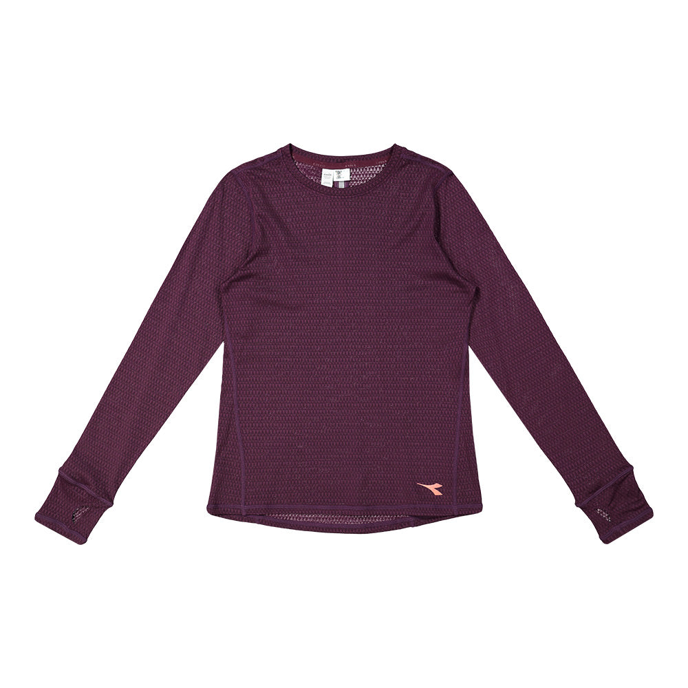 DIADORA GIRL'S LONG SLEEVE LAYERING TEE POTENT PURPLE