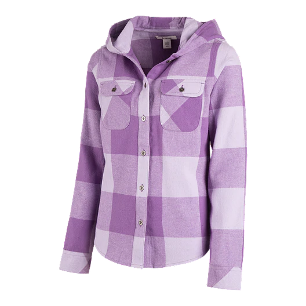 RIPZONE GIRL'S  JANA FLANNEL PURPLE HEART/LAVENDER