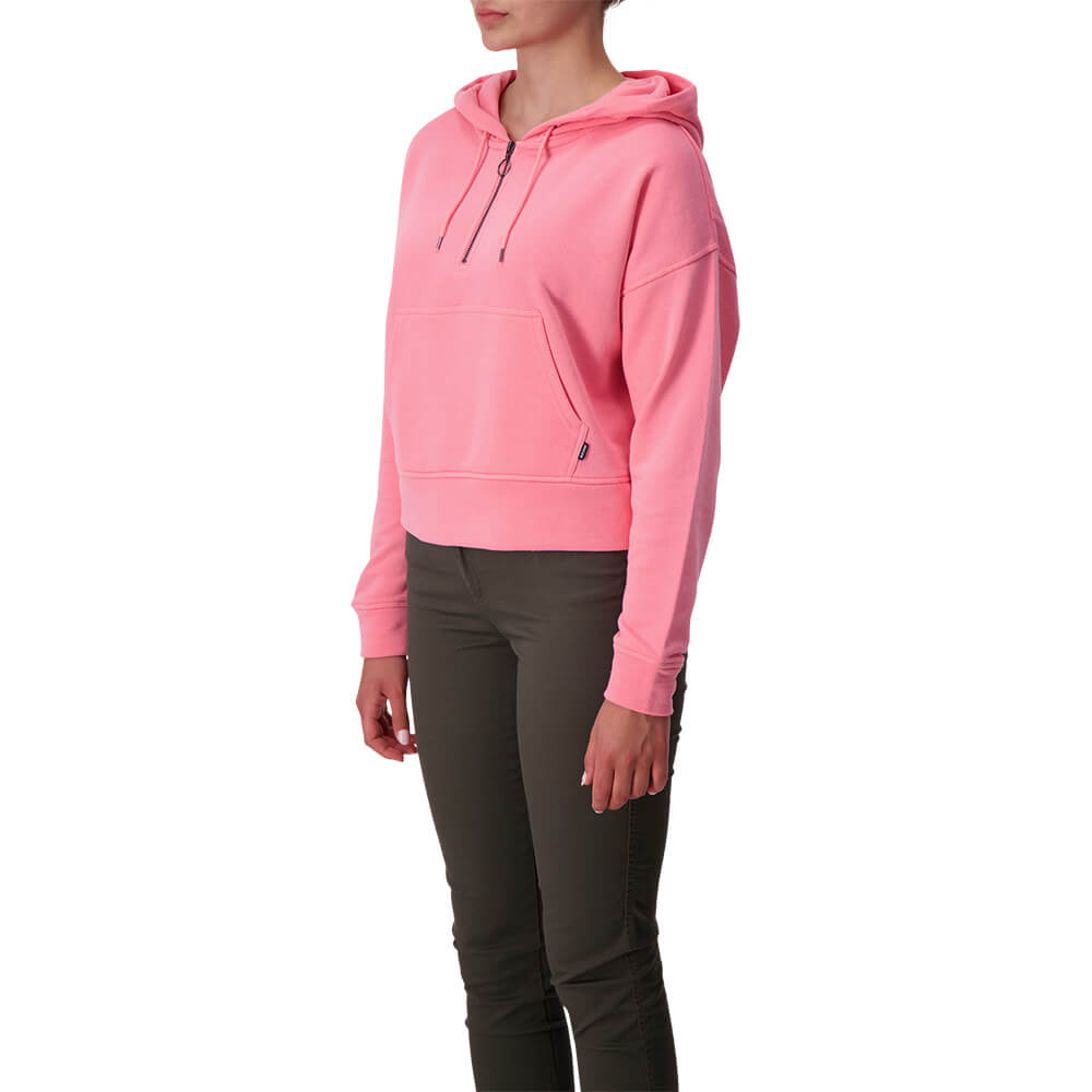 RIPZONE WOMEN'S TAVERN 1/4 ZIP PULLOVER HOODY SACHET PINK