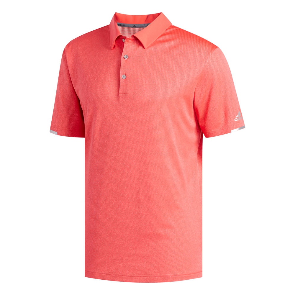 ADIDAS MEN'S CLIMACHILL CORE HTHR POLO SHOCK RED