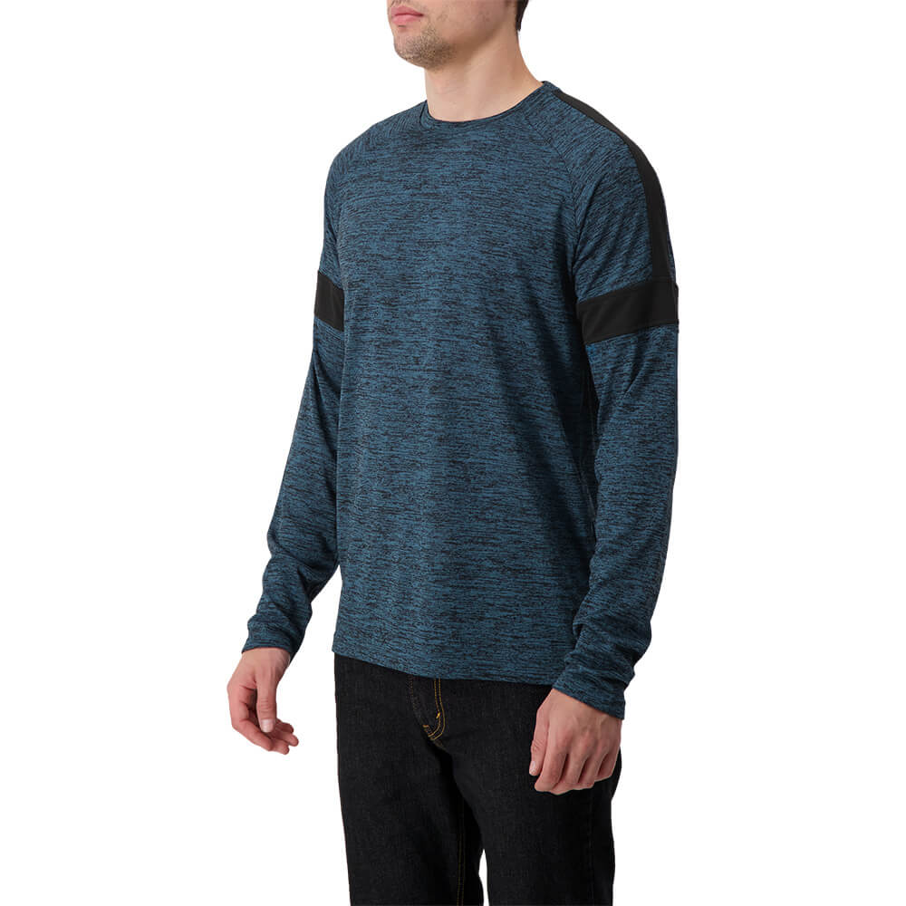 BURNSIDE MEN'S LONG SLEEVE CREW TOP BRITTANY BLUE