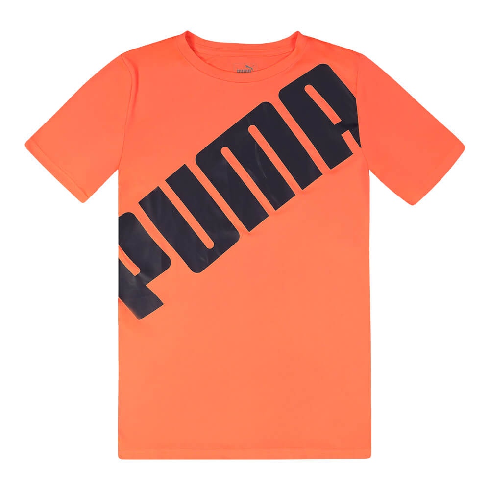 PUMA BOY'S SLANT PACK PERFORMANCE TEE NRGY RED