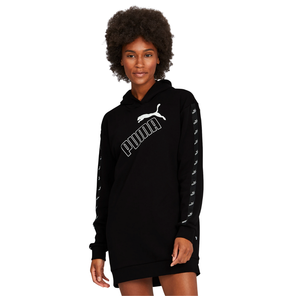 PUMA WOMEN'S AMPLIFIED HOODED DRESS BLACK