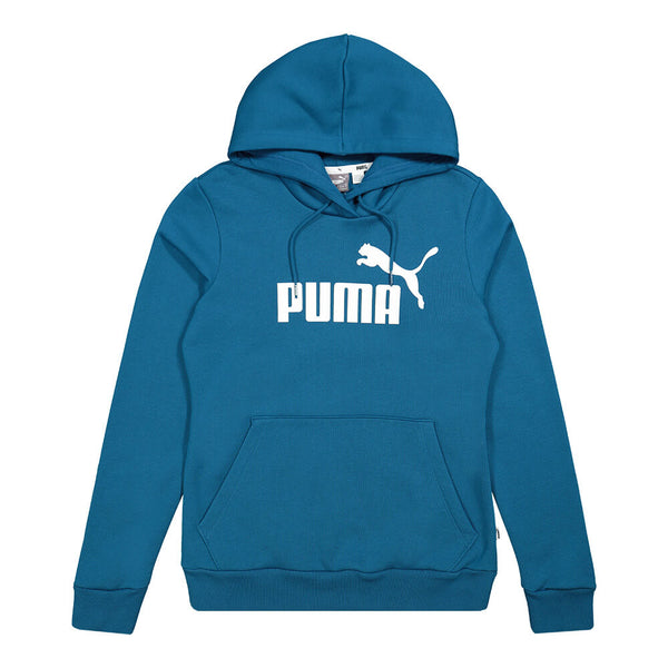 PUMA WOMEN'S ESSENTIAL LOGO HOODY DIGI BLUE – National Sports