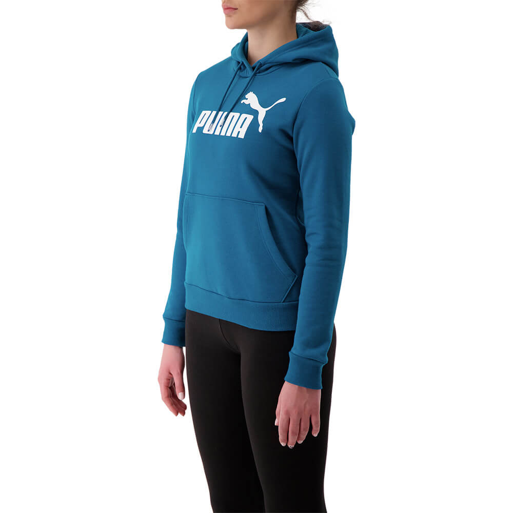 PUMA WOMEN'S ESSENTIAL LOGO HOODY DIGI BLUE