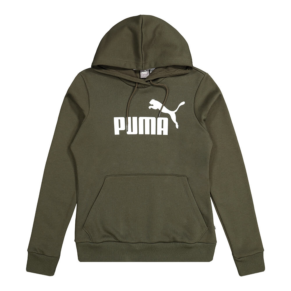 PUMA WOMEN'S ESSENTIAL LOGO HOODY FOREST NIGHT