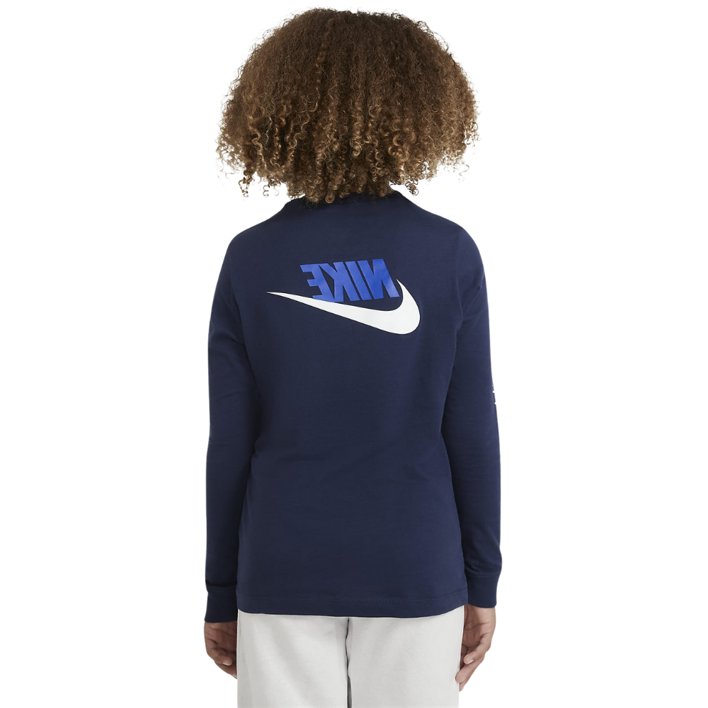 NIKE BOY'S NSW TEE LONG SLEEVE FUTURA MIDNIGHT NAVY