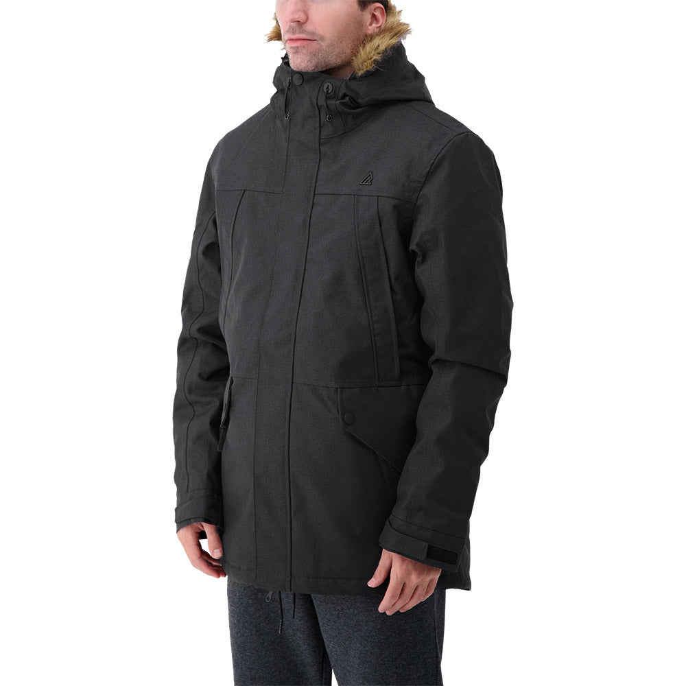 RIPZONE MEN'S FARSIDE INSULATED PARKA BLACK MELANGE