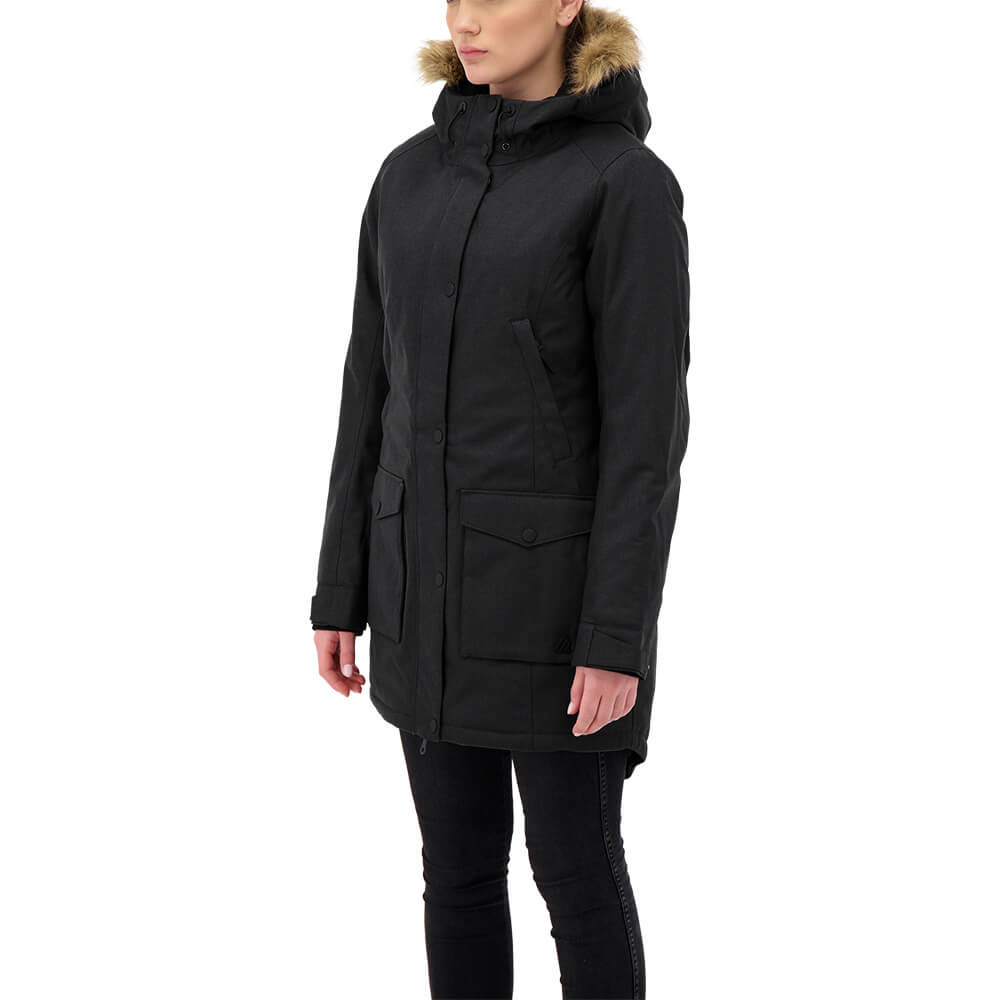 RIPZONE WOMEN'S JUNIPER INSULATED PARKA BLACK MELANGE