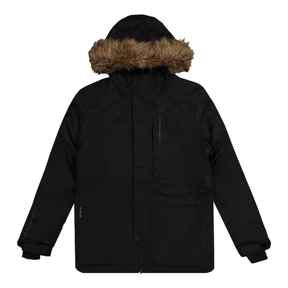 RIPZONE BOYS RUSTLER INSULATED PARKA BLACK MELANGE