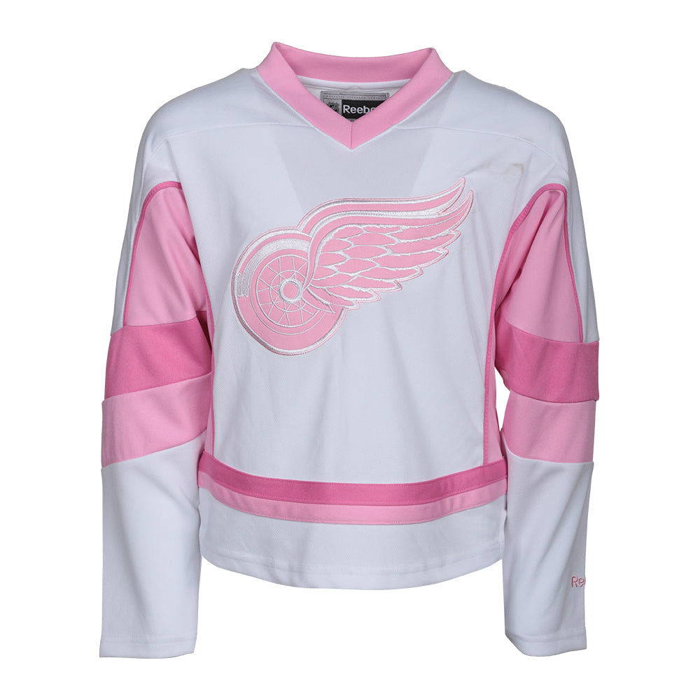 grey red wings jersey