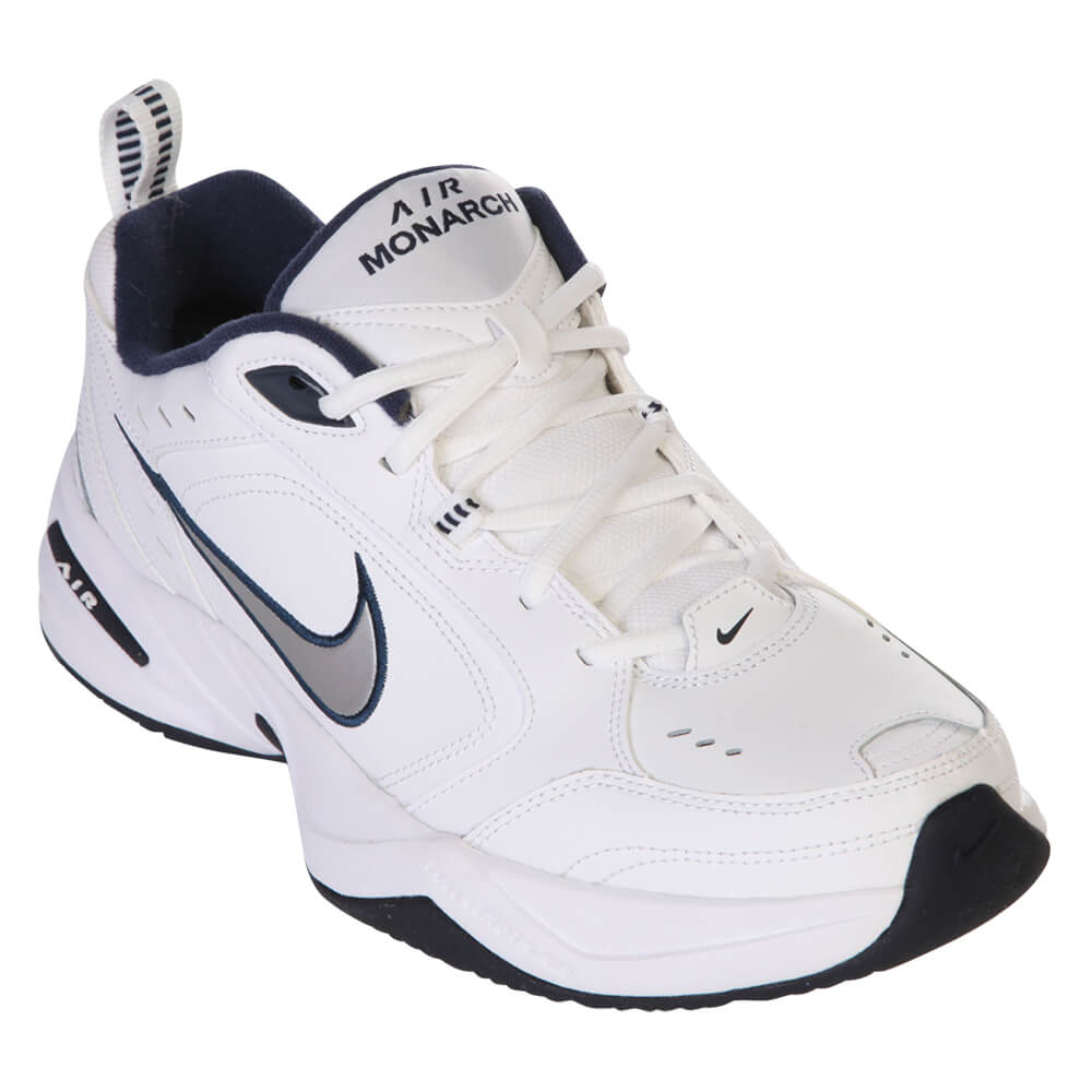 NIKE MEN'S MONARCH IV TRAINING SHOE WHITE/SILVER/NAVY