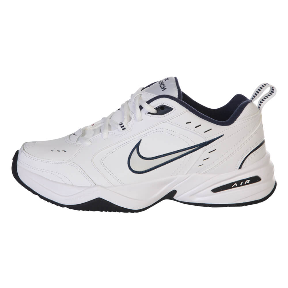 NIKE MEN'S MONARCH IV TRAINING SHOE WHITE/SILVER/NAVY