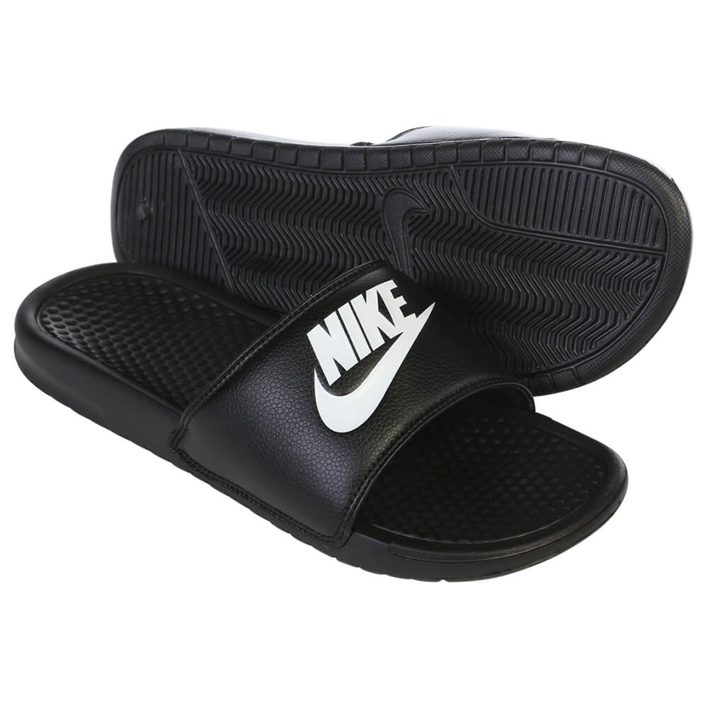 nike men's slides black