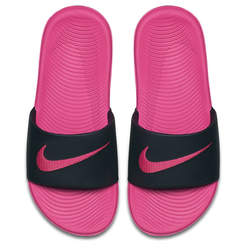 black and pink nike sandals