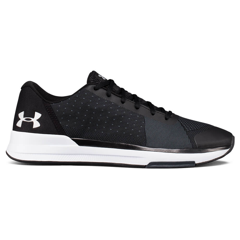 men's under armour black and white shoes