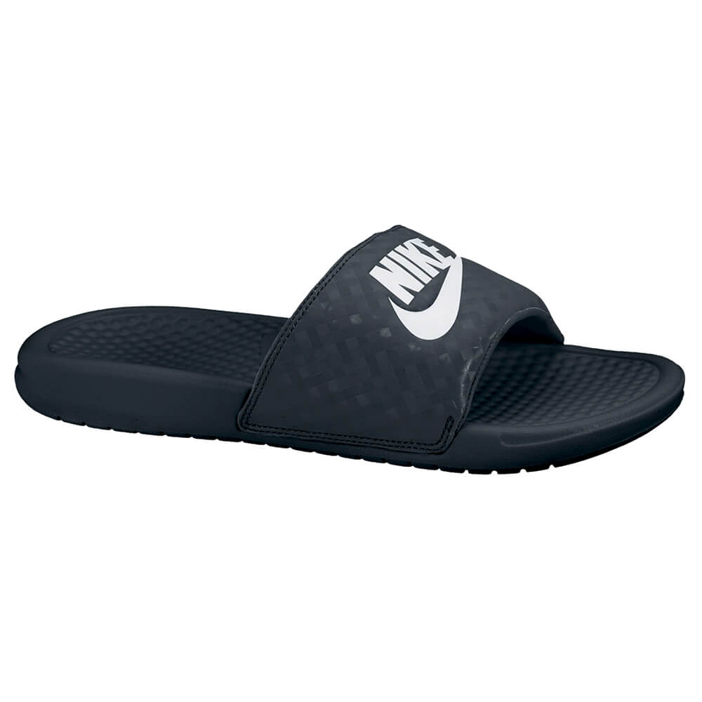 nike slides black and white womens