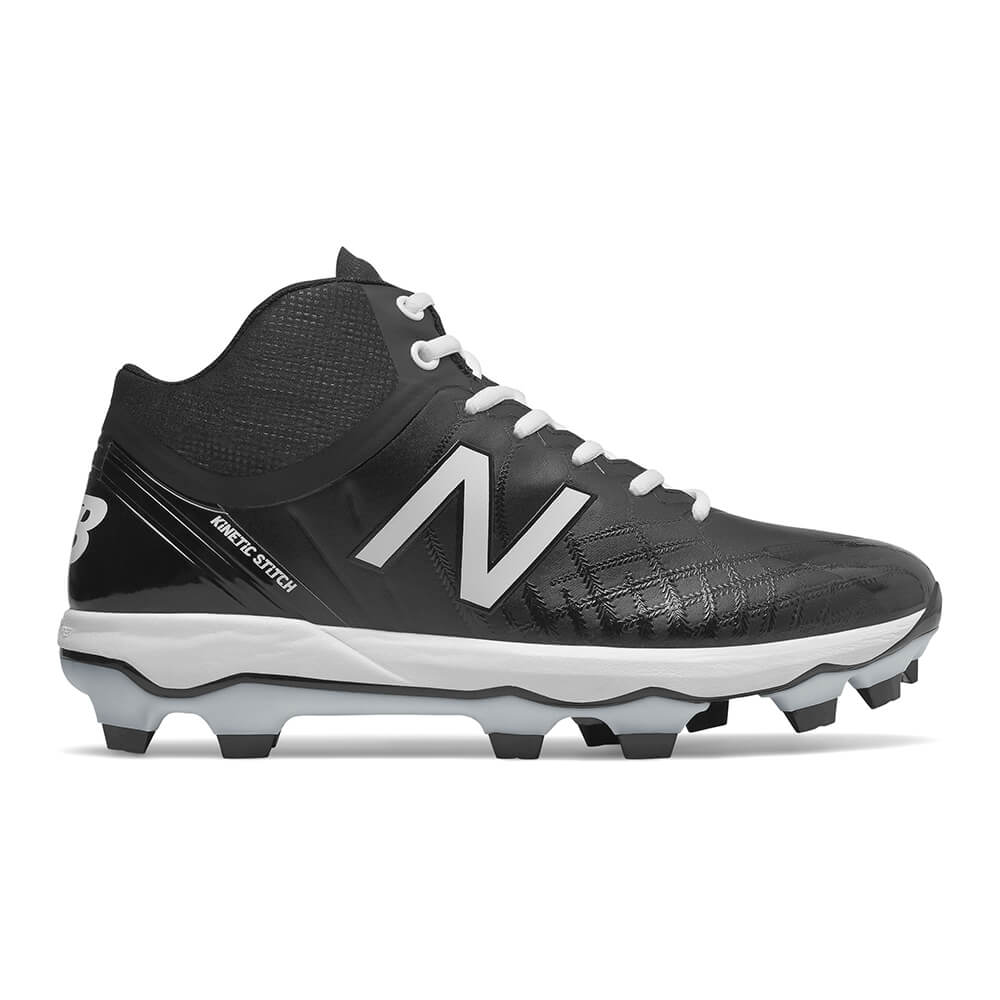 NEW BALANCE MEN'S PM4040K5 MID TPU WIDTH D BASEBALL CLEAT BLACK/WHITE