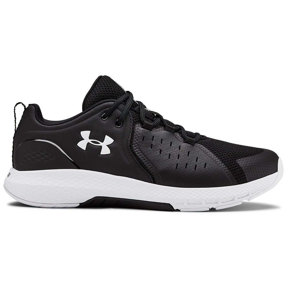 UNDER ARMOUR MEN'S CHARGED COMMIT TR 2.0 4E TRAINING SHOE BLACK/WHITE ...