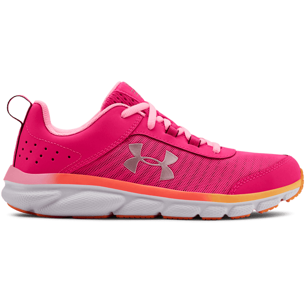 UNDER ARMOUR GIRLS GRADE SCHOOL ASSERT 8 KIDS SHOE PINK/WHITE/ROSE GOL ...