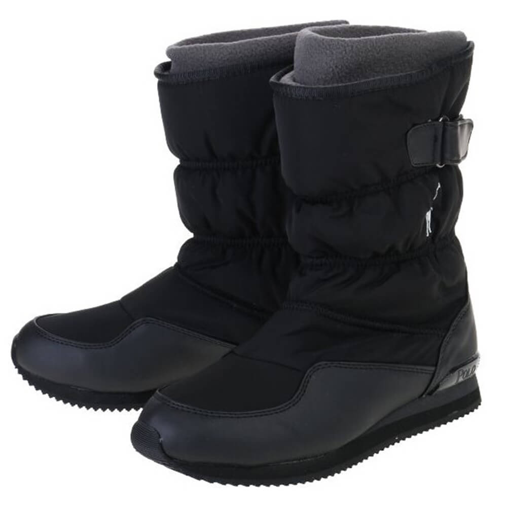 girls snow boots black