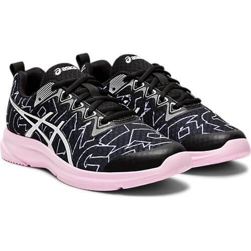 girls black asics