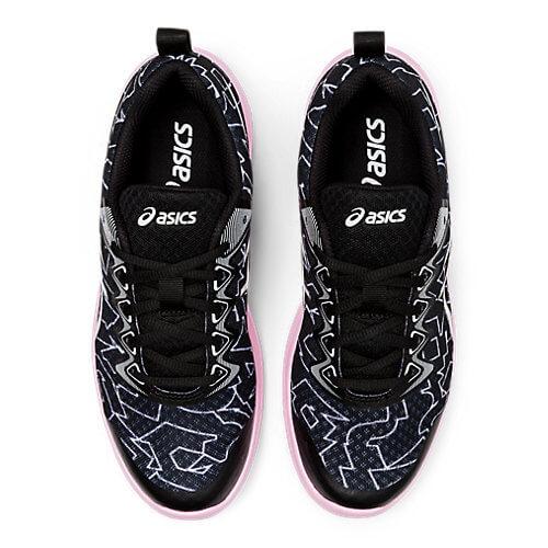 girls black asics