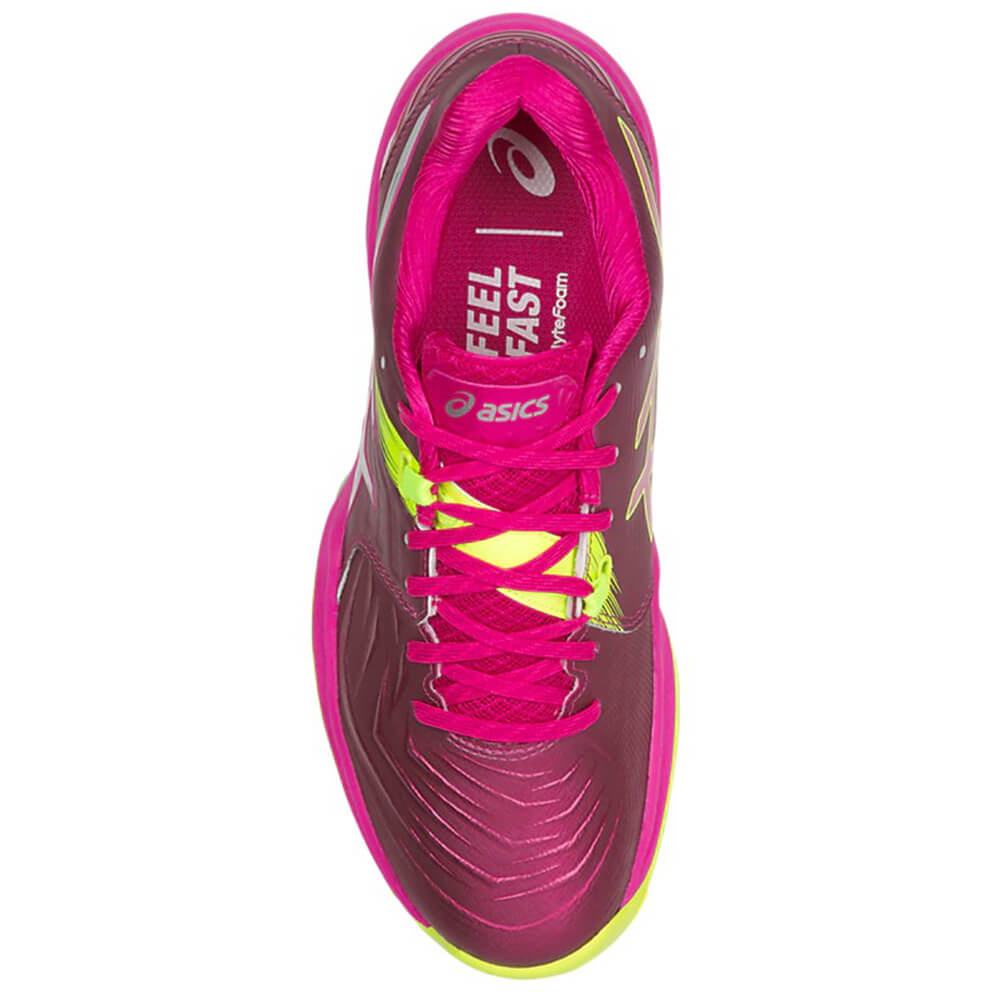 ASICS WOMEN'S GEL BLAST FF INDOOR COURT SHOE PINK RAVE/SILVER