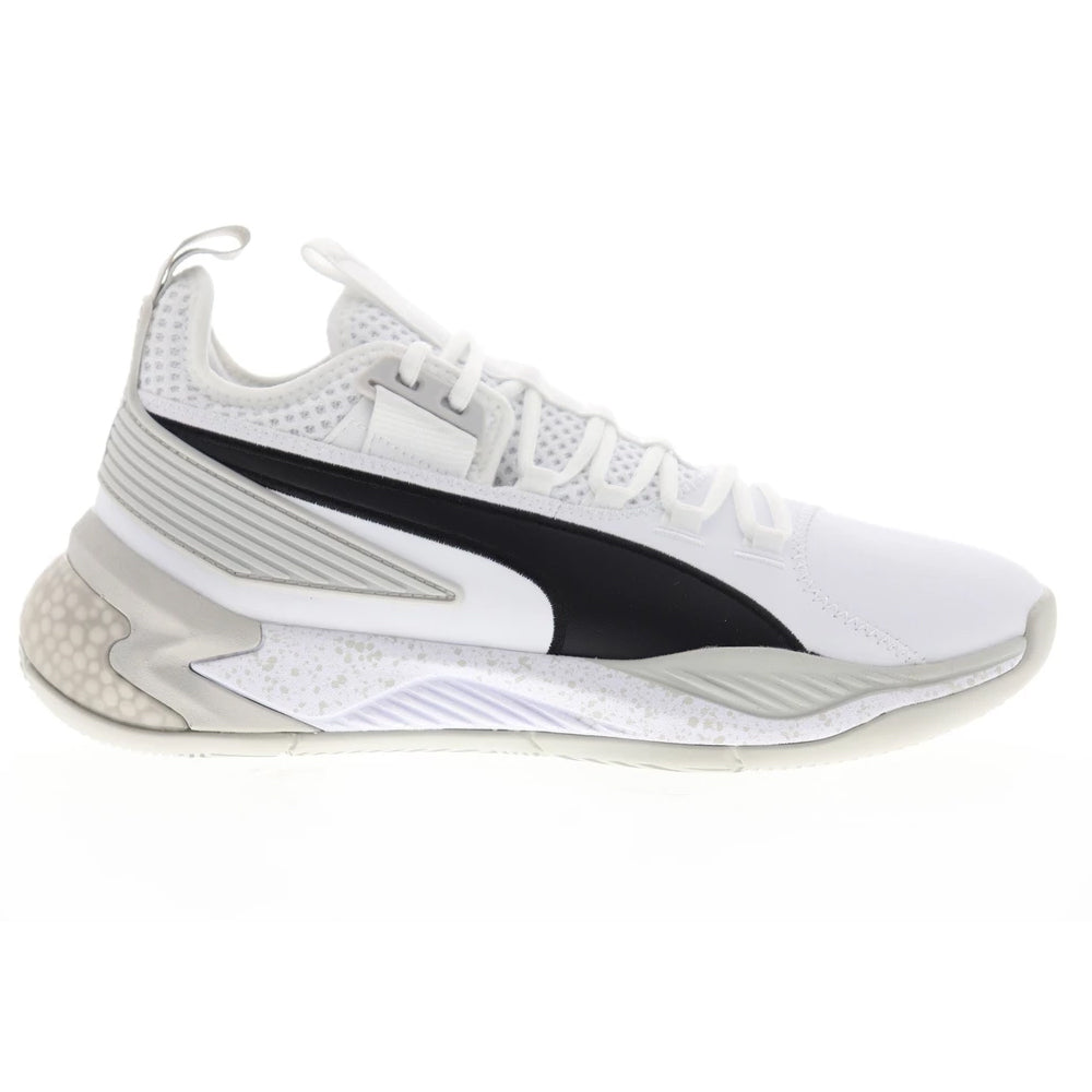 PUMA MEN'S UPROAR HYBRID COURT CORE BASKETBALL SHOE WHITE/GREY