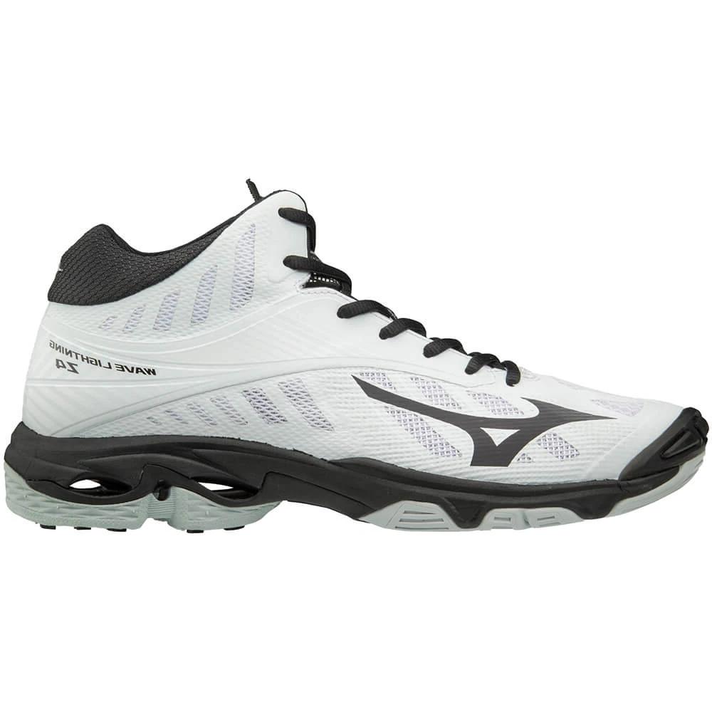 MIZUNO MEN'S WAVE LIGHTNING Z4 MID INDOOR COURT SHOE WHITE/BLACK