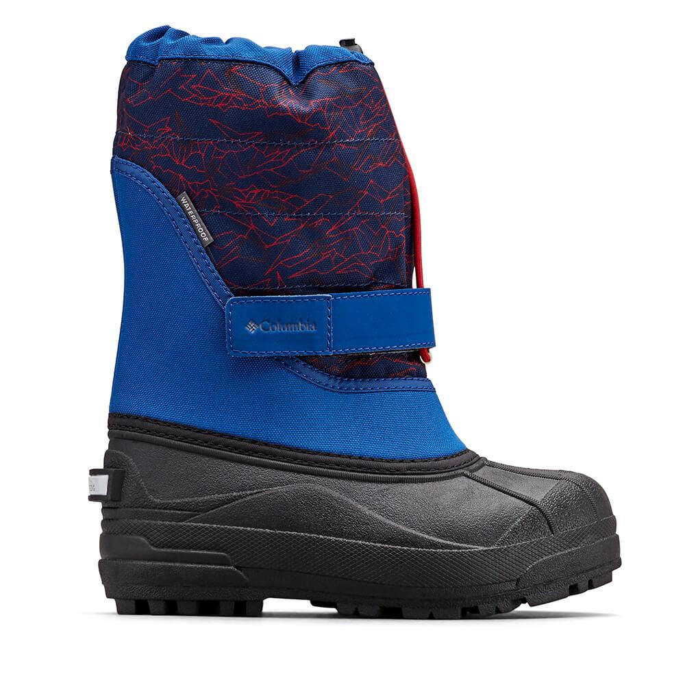 COLUMBIA BOYS PS POWDERBUG PLUS II WINTER BOOT ROYAL/ROCKET