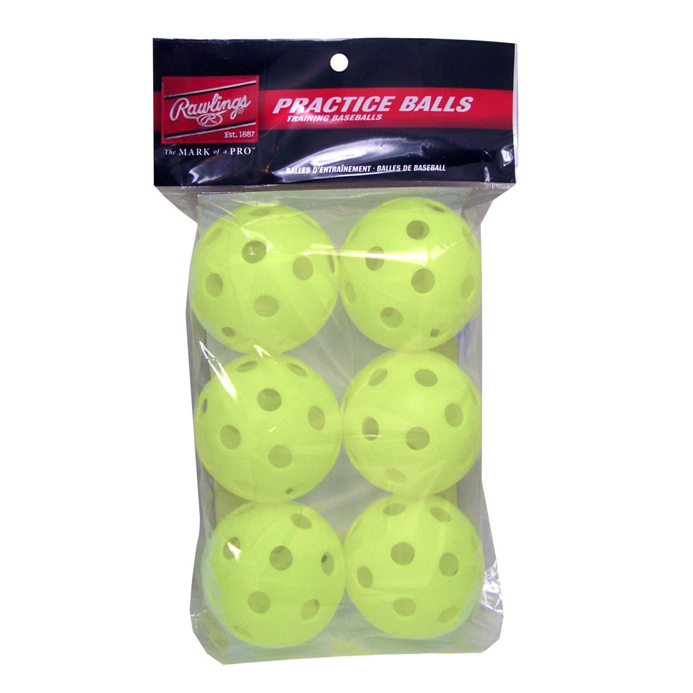 RAWLINGS 9'' WIFFLE BALL OPTIC 6 PK