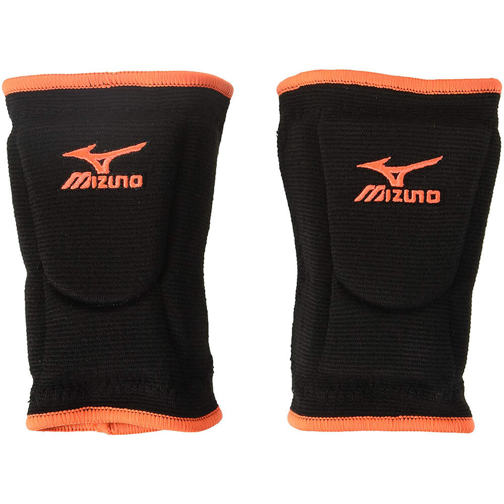 MIZUNO LR6 MEDIUM HI-LITER BLACK / ORANGE VOLLEYBALL KNEEPAD