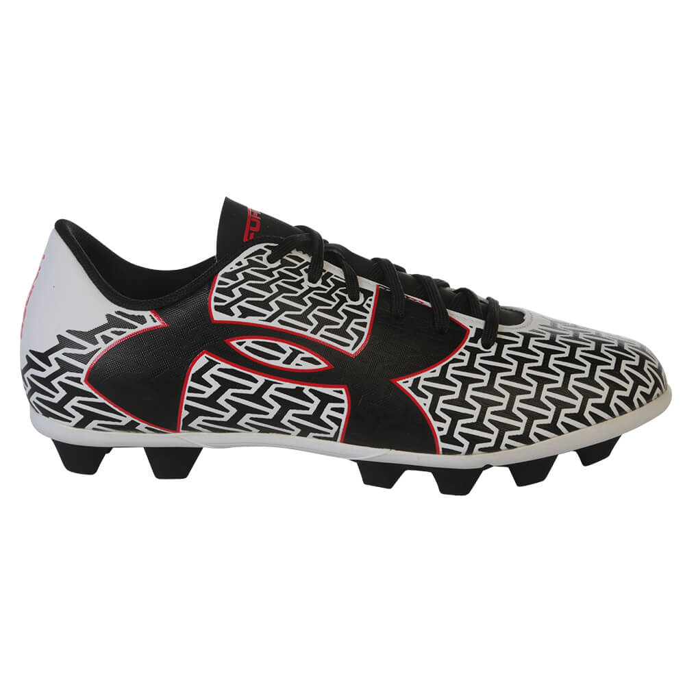 under armour red and black football cleats