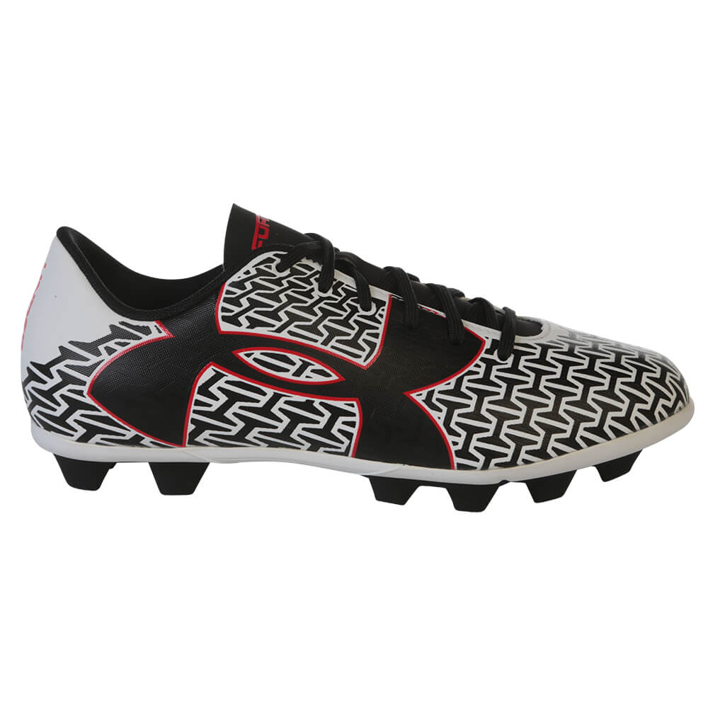 red and black under armour cleats