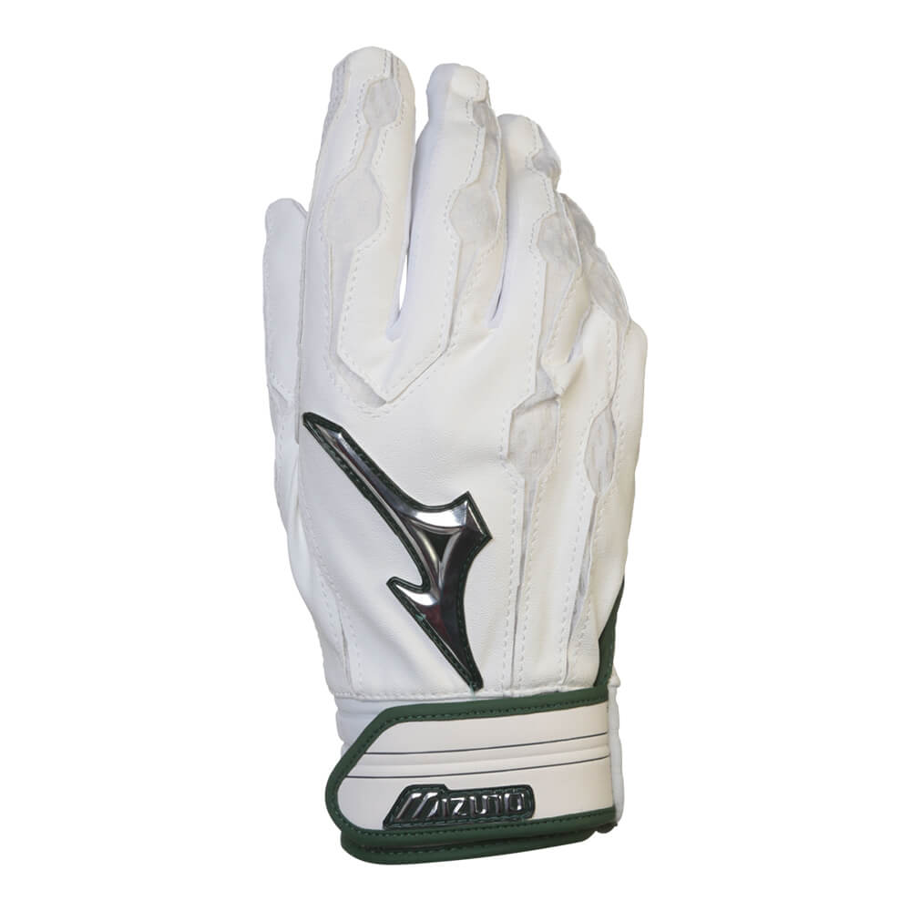 MIZUNO YOUTH COVERT MEDIUM GREEN BATTING GLOVES